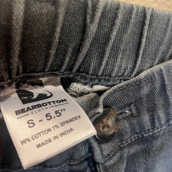 New Bearbottom Men’s Denim Stretch Shorts Size Small 5.5” inseam NWT - Picture 6 of 9